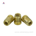 Copper nut copper insert embedded cold knurled nut